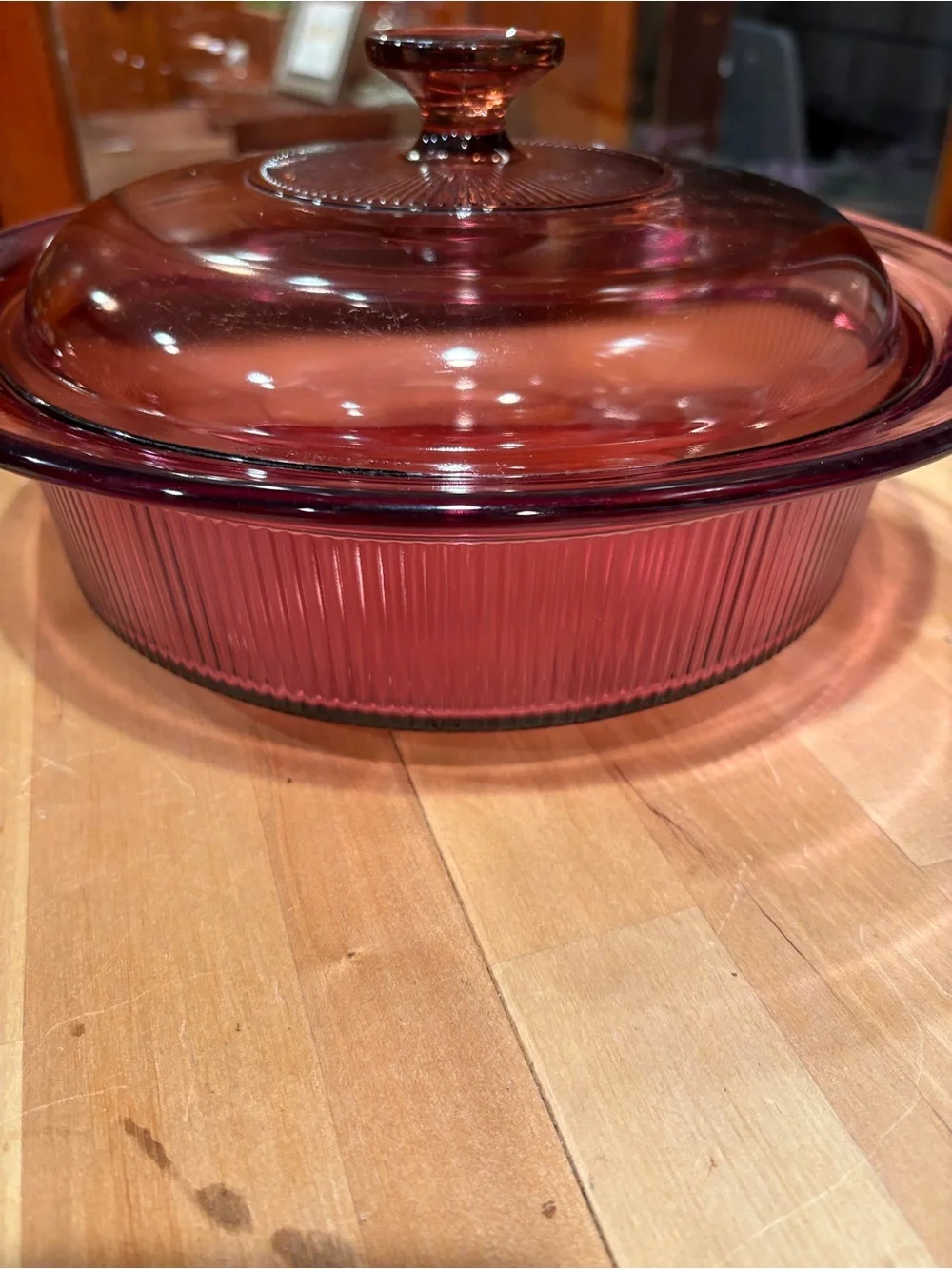 Corningware cranberry colored